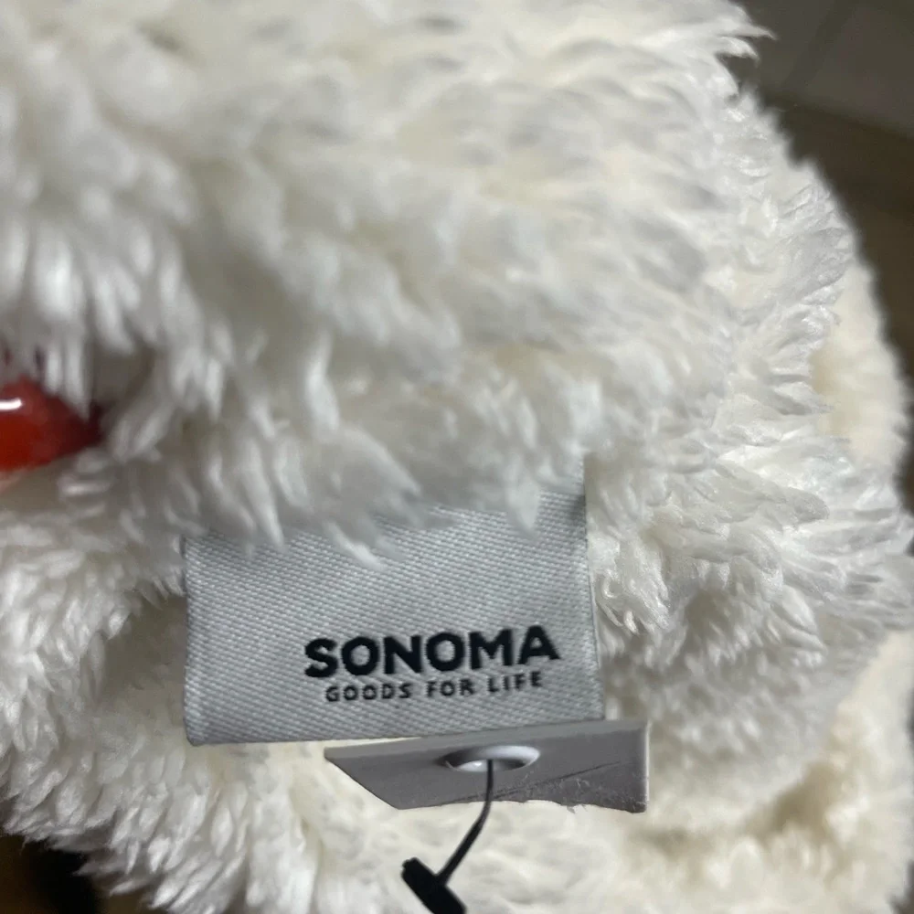 Sonoma grey and white faux fur infinity scarf. NEW